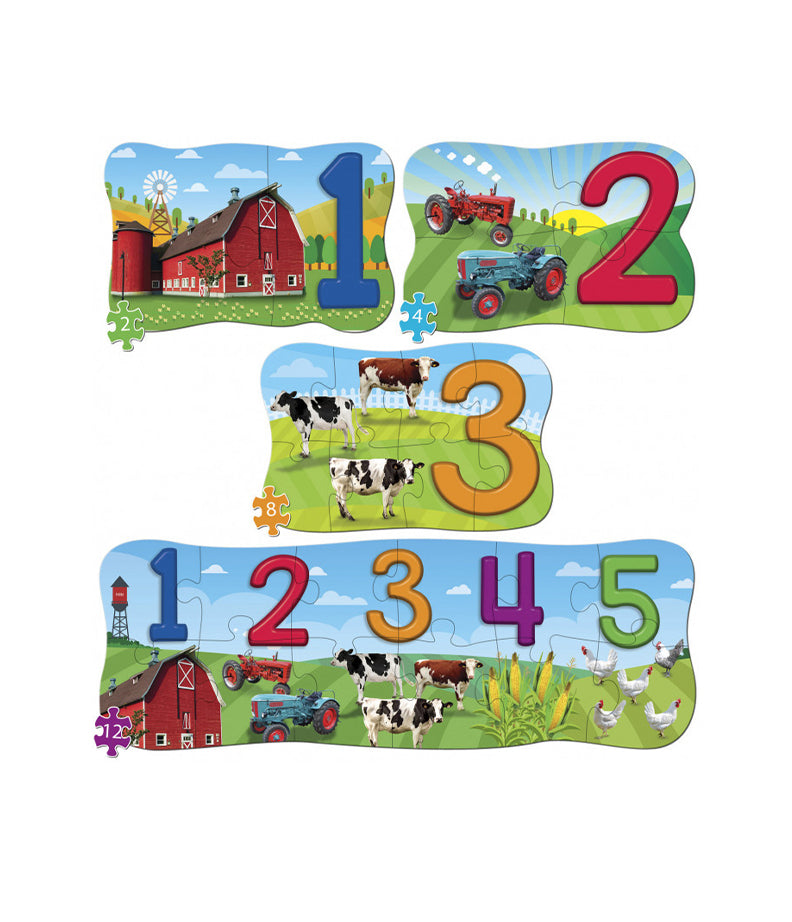 Masterpieces Puzzle Educational 4 Pack 123 on the Farm_Puzzle